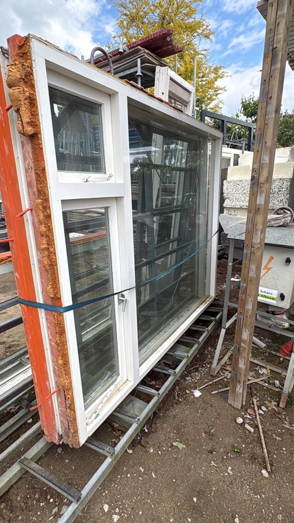 Kozijn met draai-kiepraam en vast glas 190x230, Ophalen, Gebruikt, Overige typen, Glas