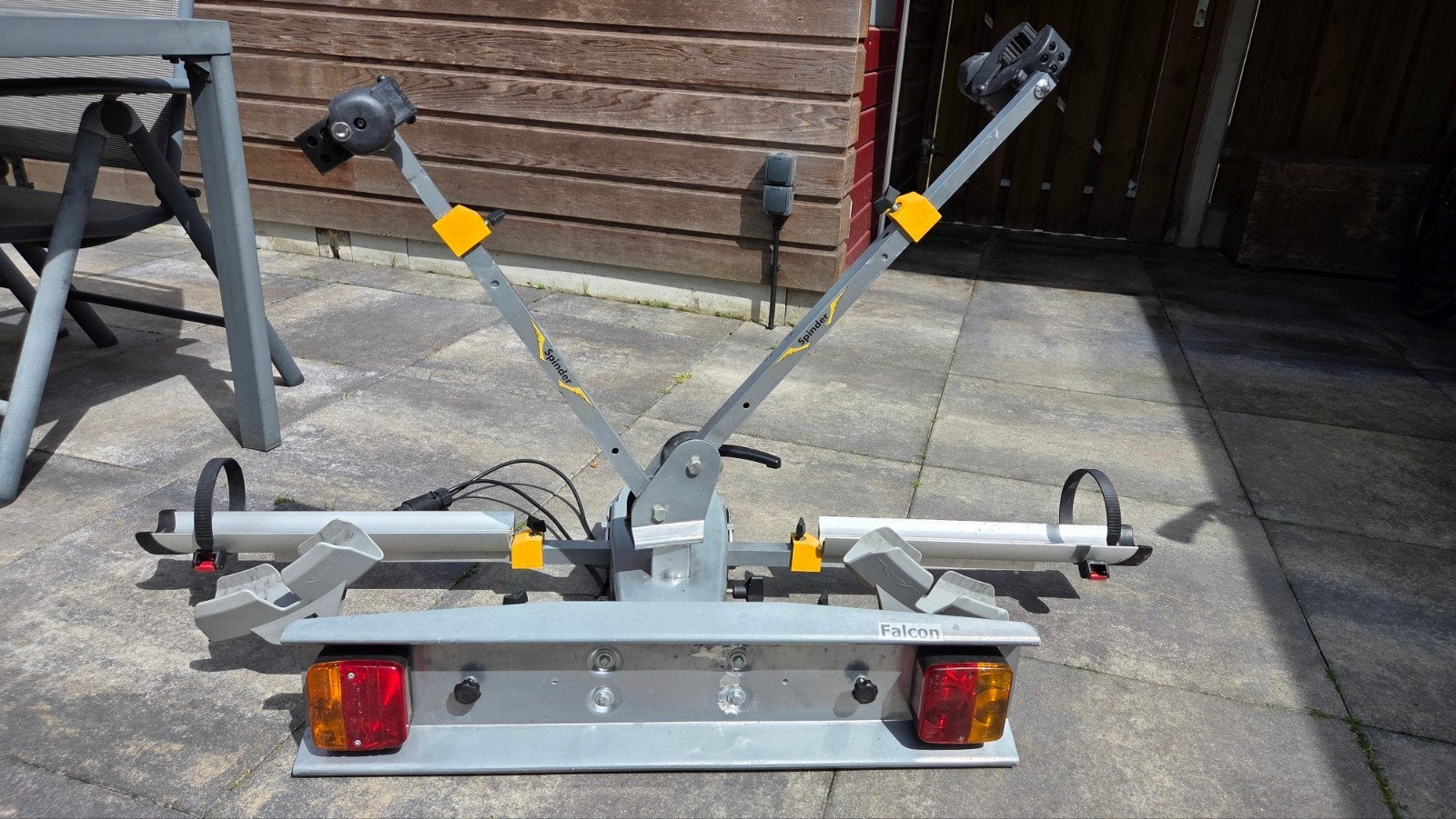 Falcon Spinder fietsendrager voor 2 fietsen, MTB-proof, Ophalen, Gebruikt, Elektrische fiets, 2 fietsen
