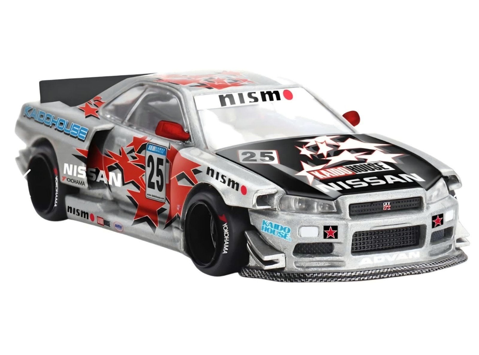 1999 Nissan Skyline GT-R (R34) *Kaido Star Racing* V1, silve, Mymodelcar@outlook.com, Auto, Ophalen of Verzenden, Mini gt