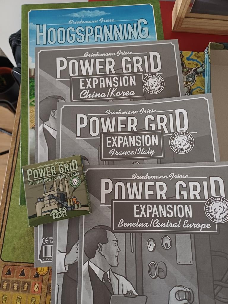Hoogspanning (Power Grid) met zeldzame uitbreidingen, Hobby en Vrije tijd, Vijf spelers of meer, Ophalen of Verzenden, Zo goed als nieuw
