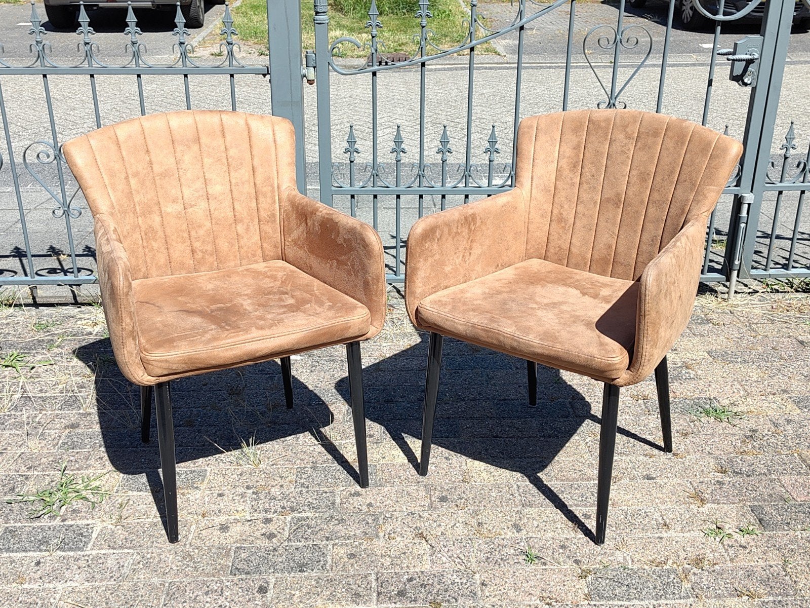 2 eetkamerstoelen, Ophalen, Gebruikt, Twee, Bruin