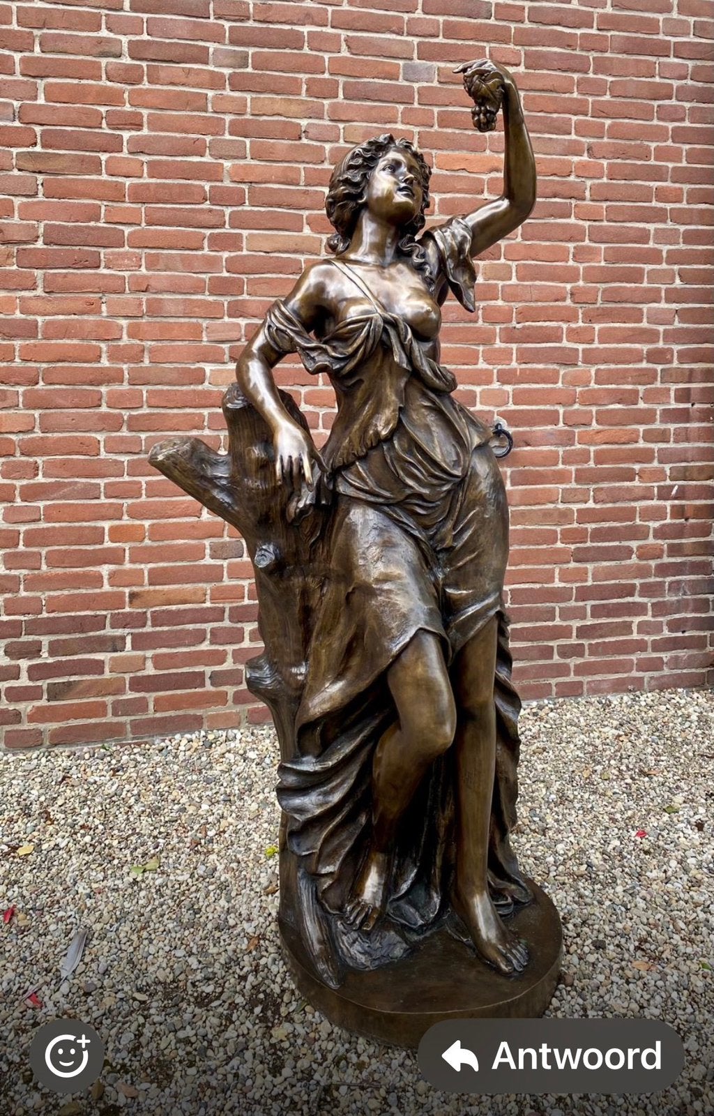 “Vrouwlijk Schoon”Exclusief, grote bronzen sculptuur (175cm), Ophalen, Weerbestendig, 1 meter - 2 meter, Beeld