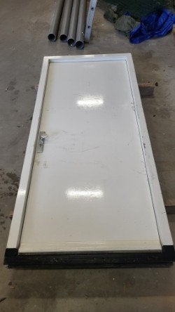Deur Buitendeur met kozijn, Gebruikt, 215 cm of meer, Buitendeur, Hout