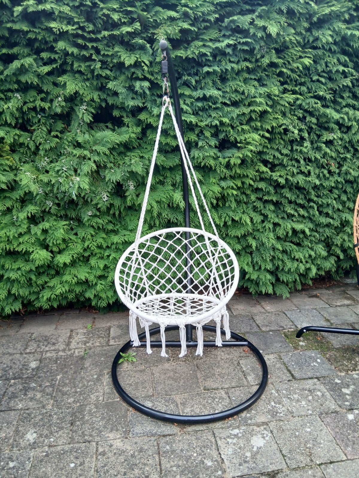 Witte hangstoel met standaard, Ophalen, Gebruikt, Overige materialen