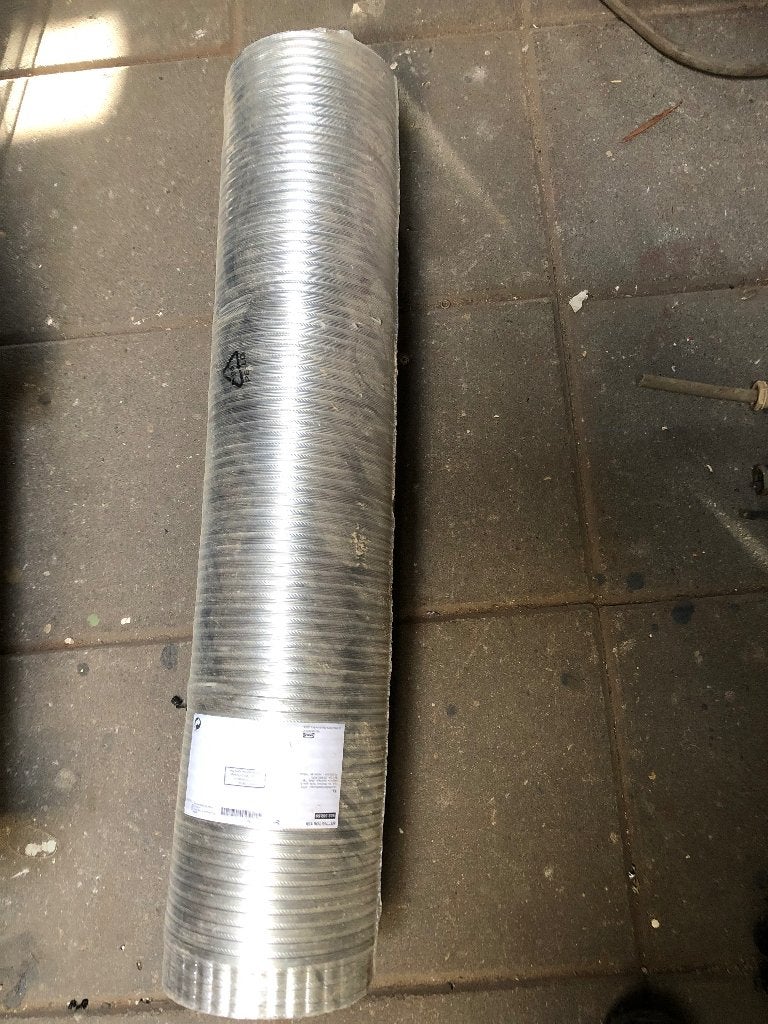 Flexibele aluminium buis 150 mm., Ophalen, Afvoer, Minder dan 2 meter, 80 mm of meer