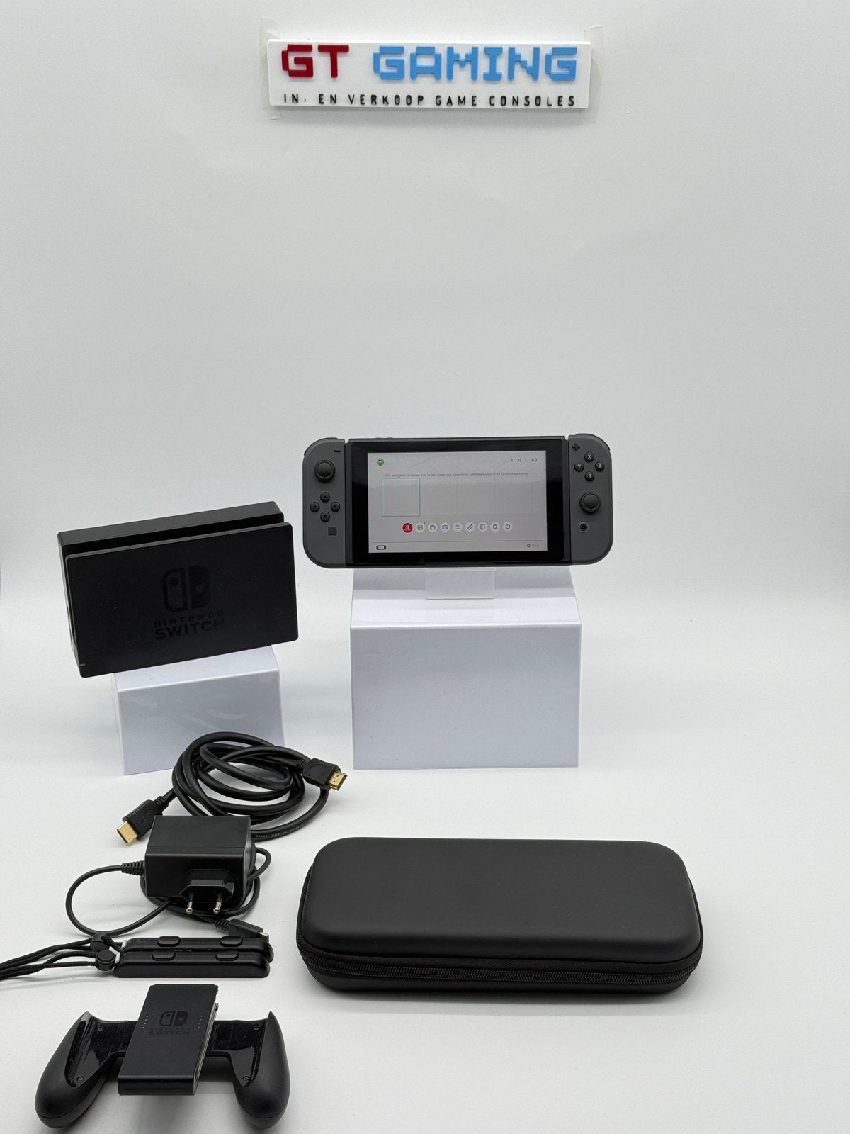 NINTENDO SWITCH NIEUW MODEL 2023 V2 LANGE ACCU DUUR+TASJE, Met 2 controllers, Ophalen of Verzenden, Zo goed als nieuw, "