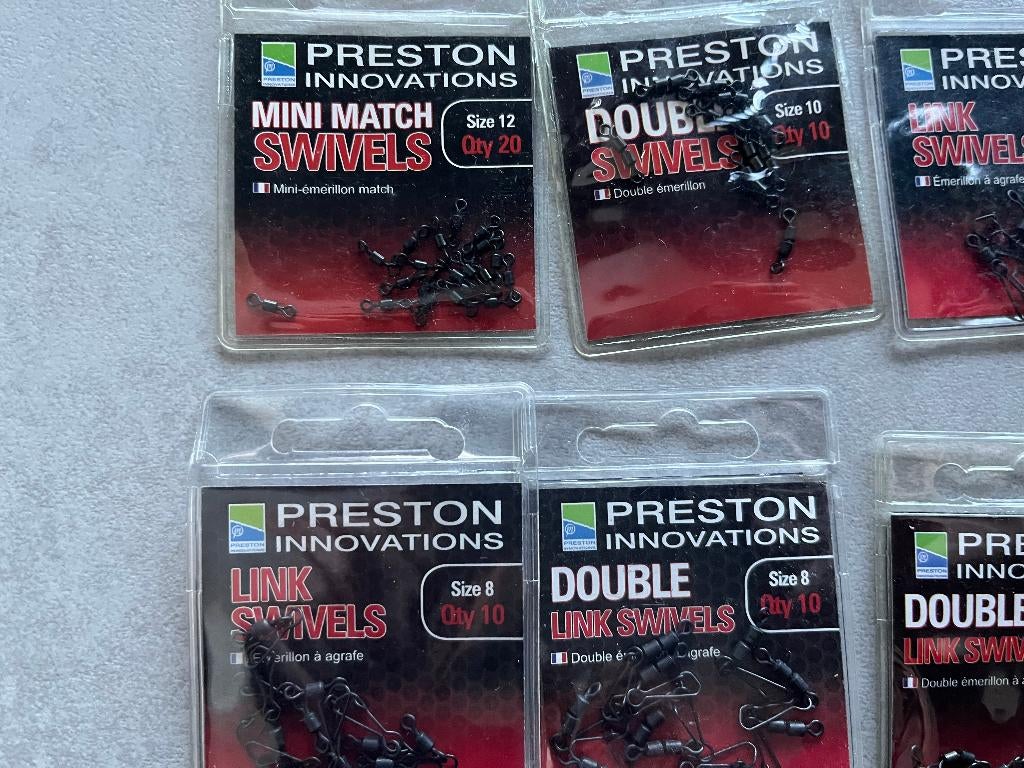 adv 436 /  NIEUW mixset 8 pakjes diverse swivels PRESTON, Ophalen of Verzenden, Nieuw, Overige typen