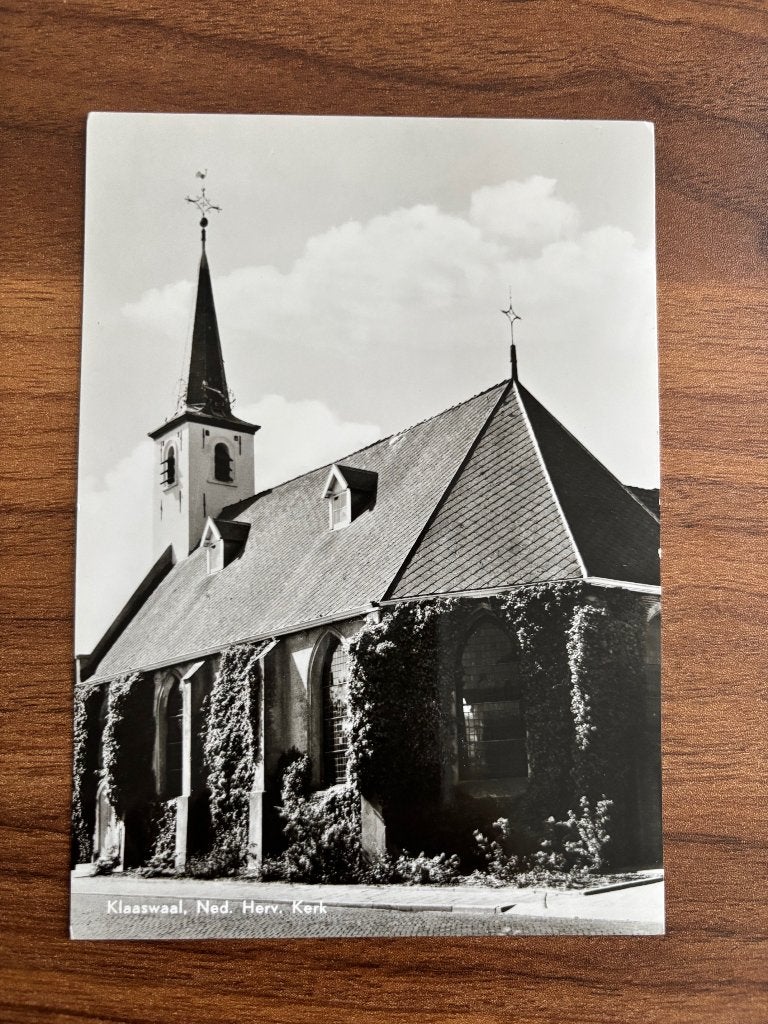 Ansichtkaart Ned. Herv. Kerk Klaaswaal, Verzenden, 1960 tot 1980, Ongelopen, Zuid-Holland