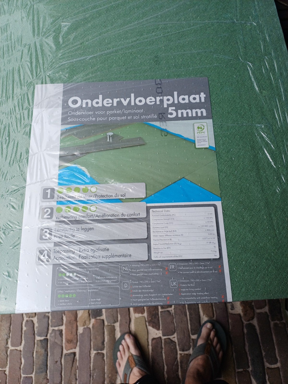 Ondervloerplaten 5mm voor laminaat/parket (ca. 10.5 m²), Ophalen, 50 tot 150 cm, Overige typen, Nieuw