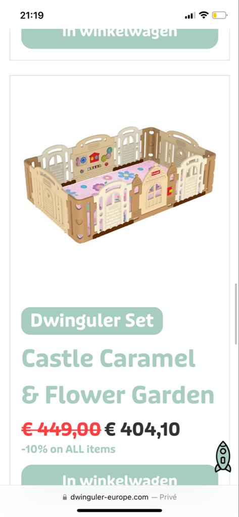 Dwinguler Grondbox - Veilig en Ruim Speelparadijs, Ophalen, Zo goed als nieuw, Rechthoekig