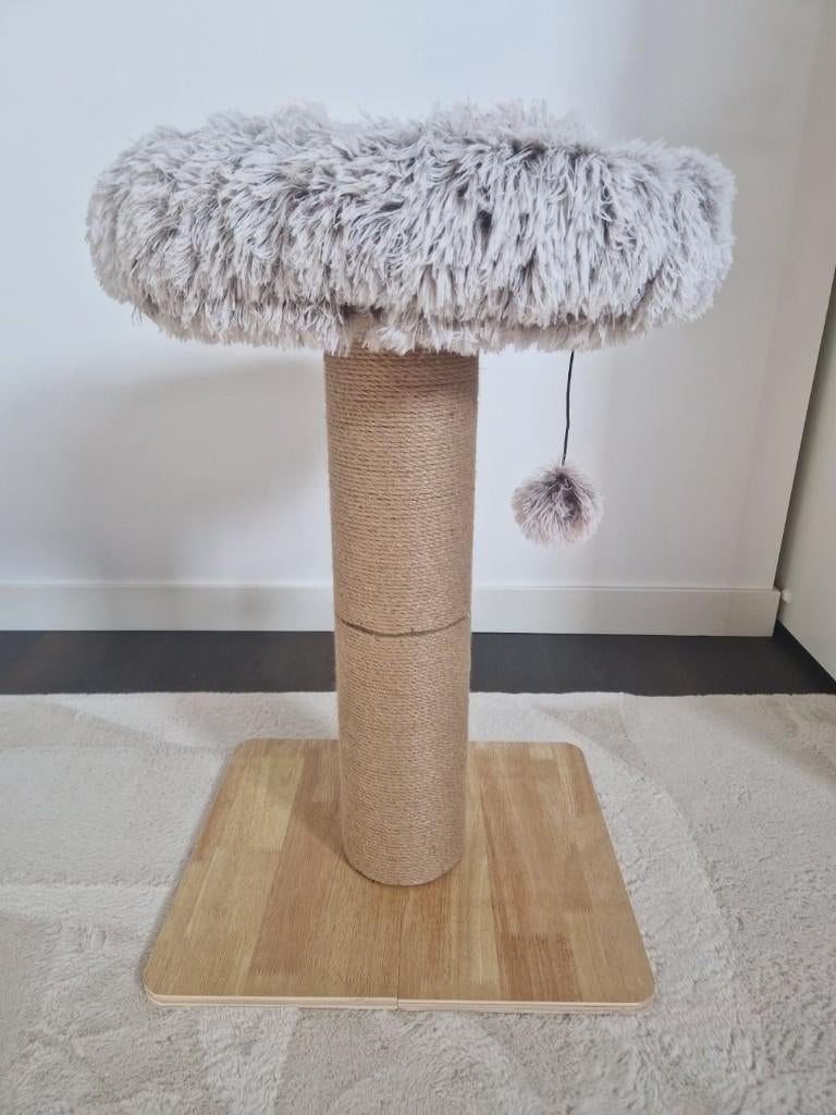 Houten kattenkrabpaal met bed – zo goed als nieuw, Ophalen, Zo goed als nieuw, Krabpaal