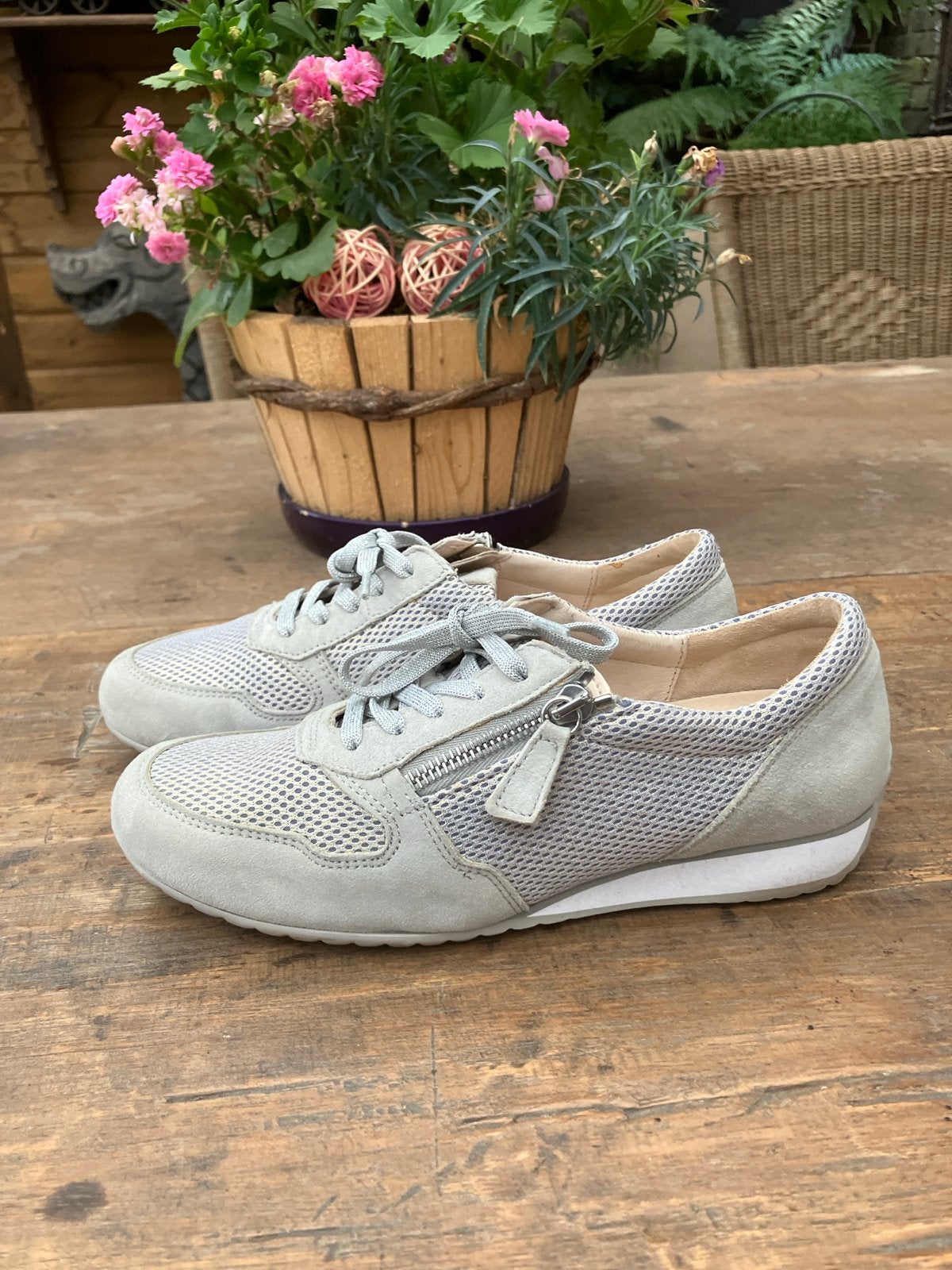 Gabor Comfort sneakers - Lichtgrijs - Maat 38, Kleding | Dames, Ophalen of Verzenden, Zo goed als nieuw, Grijs, Sneakers of Gympen