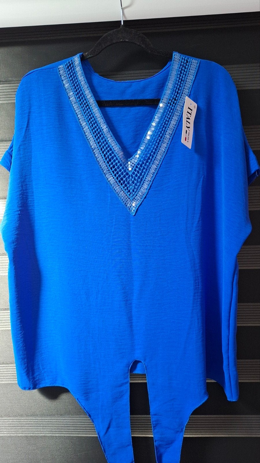 Knoop blouse Nieuw, Ophalen of Verzenden, Nieuw, Maat 42/44 (L), Blauw