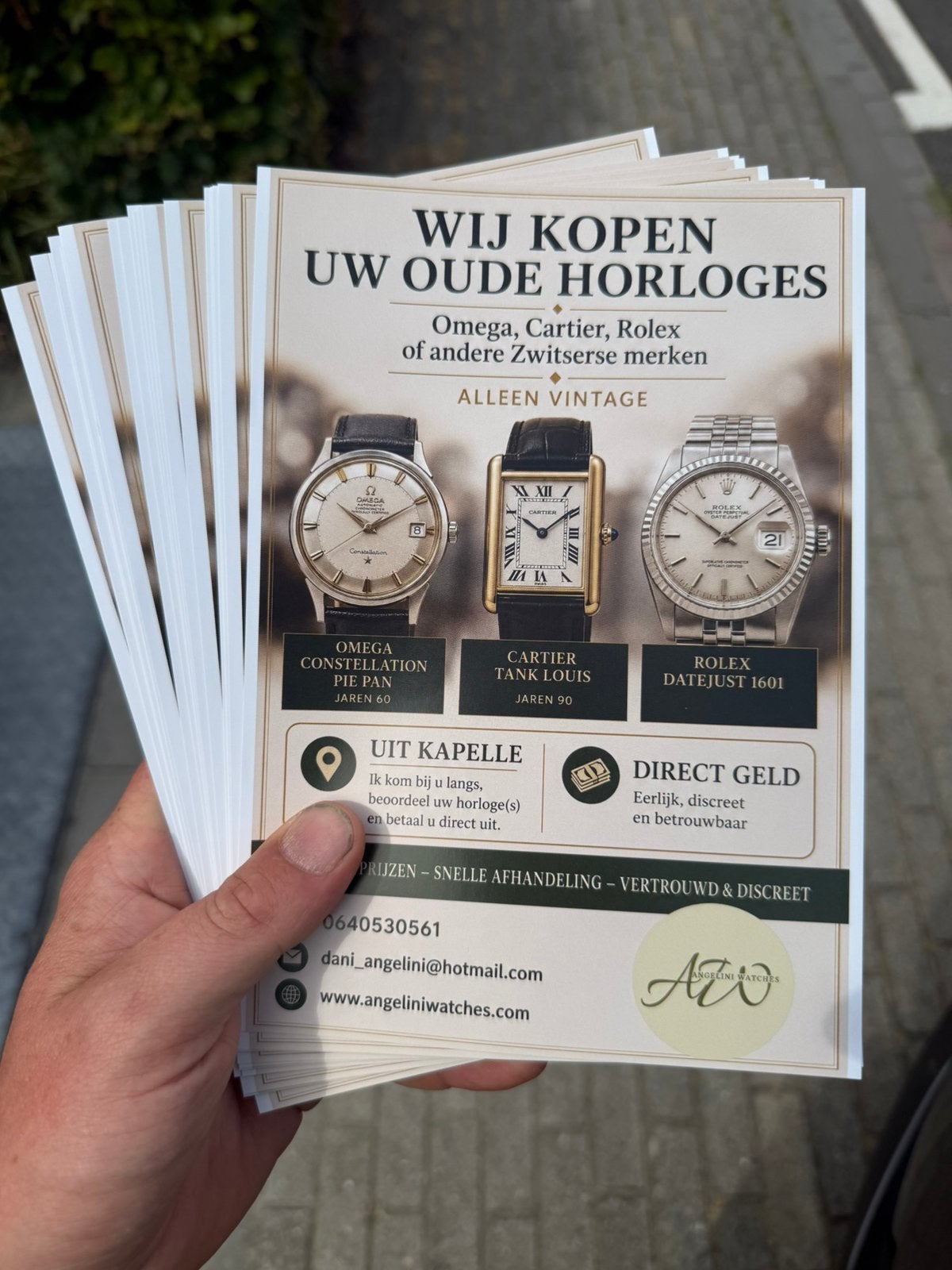 Wij kopen uw oude horloge, Staal, Rolex, Ophalen of Verzenden, Zo goed als nieuw