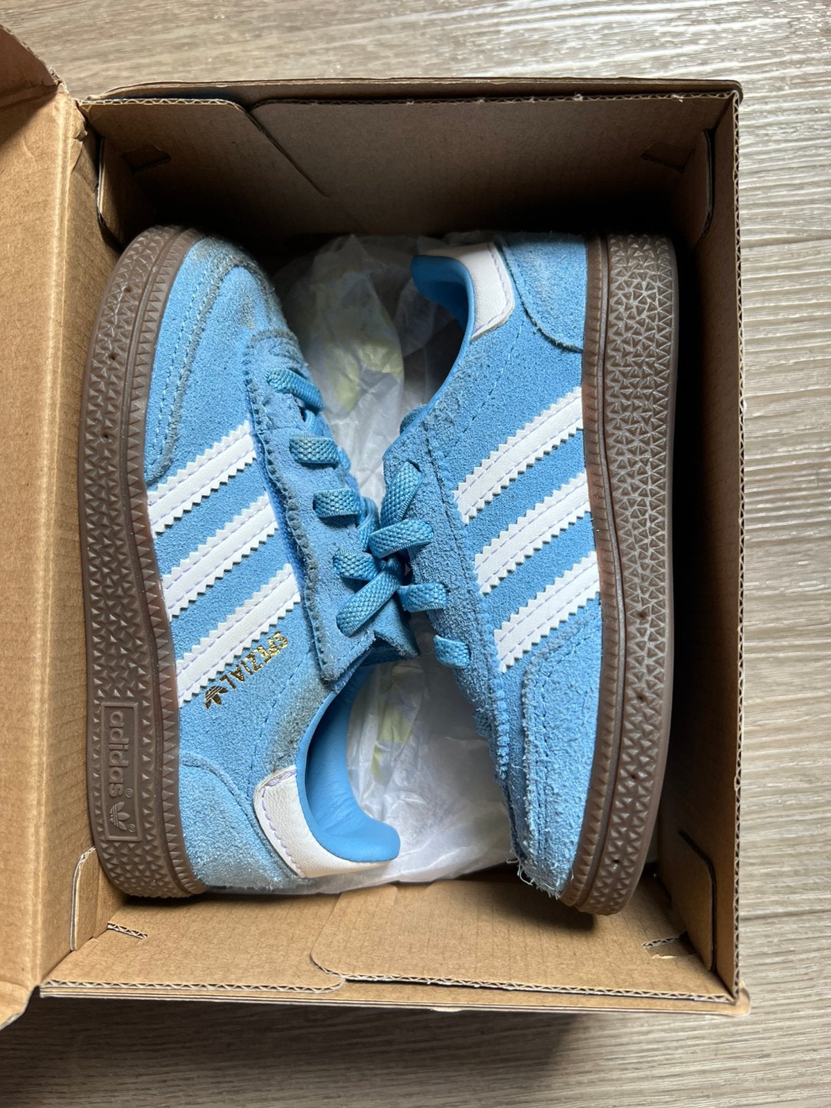 Adidas Spezial blauw wit maat 20, Jongen of Meisje, Schoenen, Ophalen of Verzenden, Zo goed als nieuw