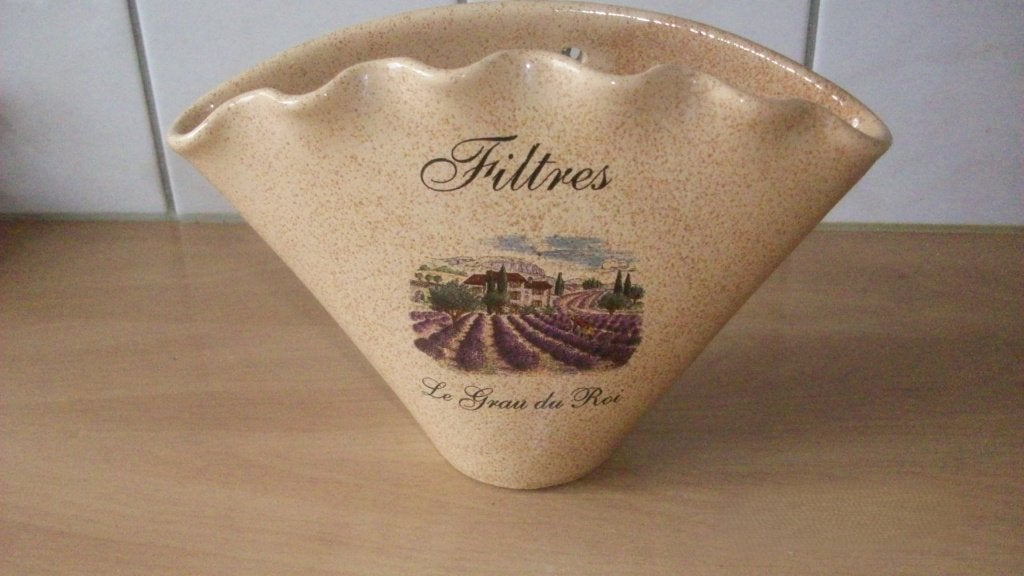 Brocante koffiefilterhouder 'Filtres', Ophalen of Verzenden