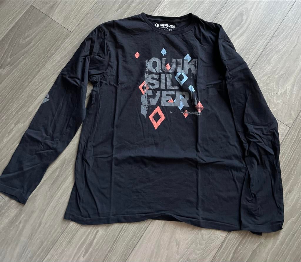 Quiksilver T-shirt lange mouwen zwart maat L, Ophalen of Verzenden, Gedragen, Maat 52/54 (L), Zwart