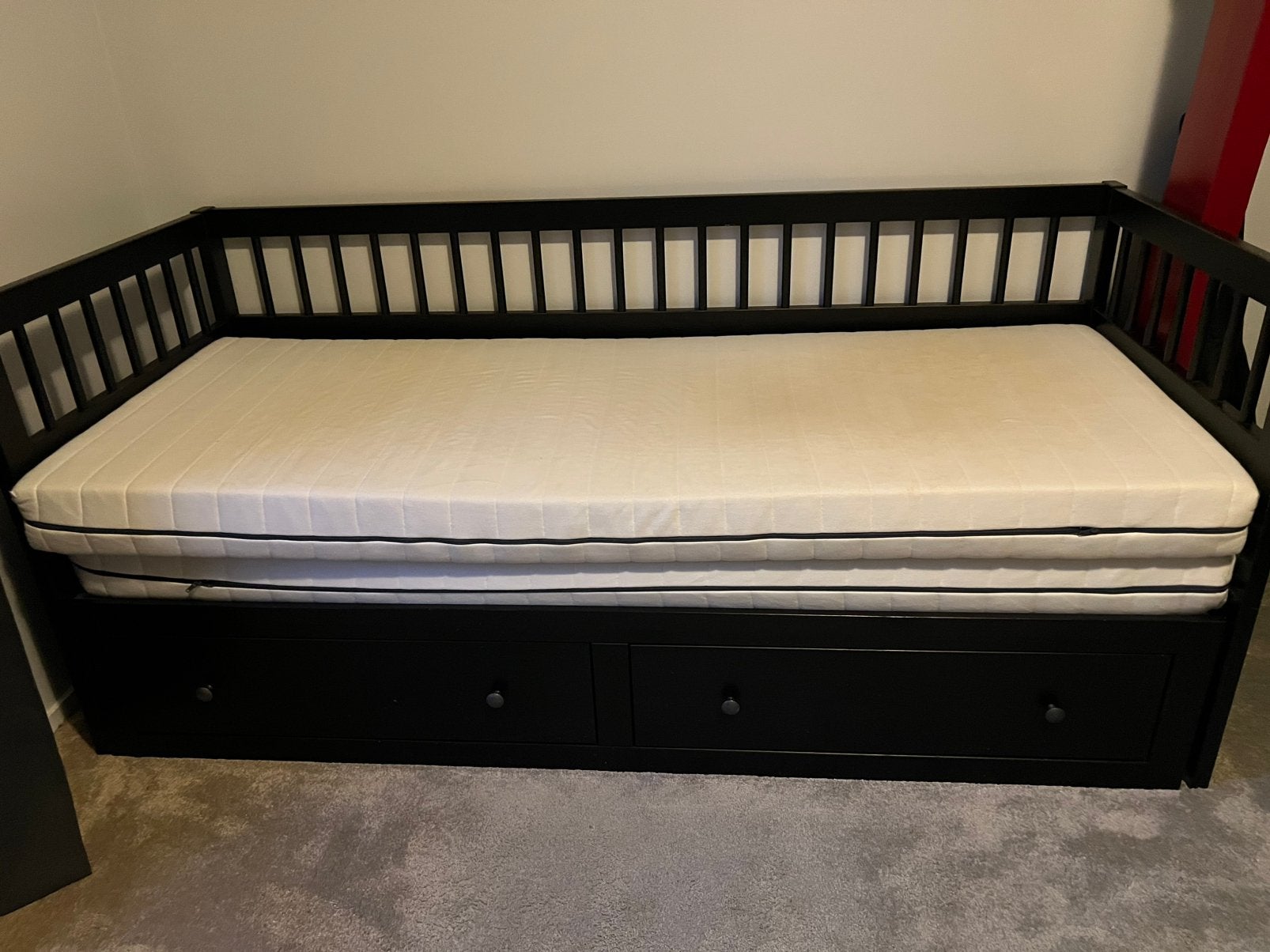 Hemnes Bed - Gratis, Ophalen, Gebruikt, Zwart, Tweepersoons