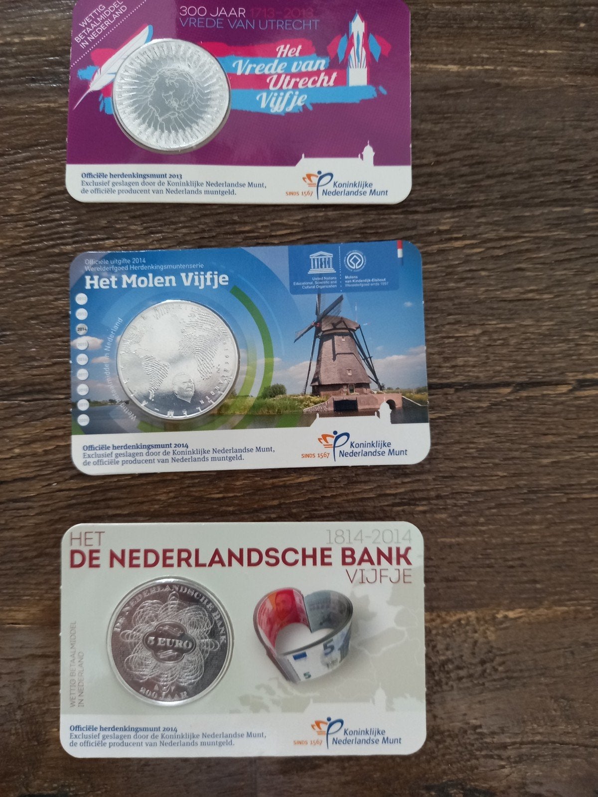 3x verzilverde herdenkingsmunten, Postzegels en Munten, Munten | Nederland, Ophalen of Verzenden, Koningin Beatrix, 5 gulden