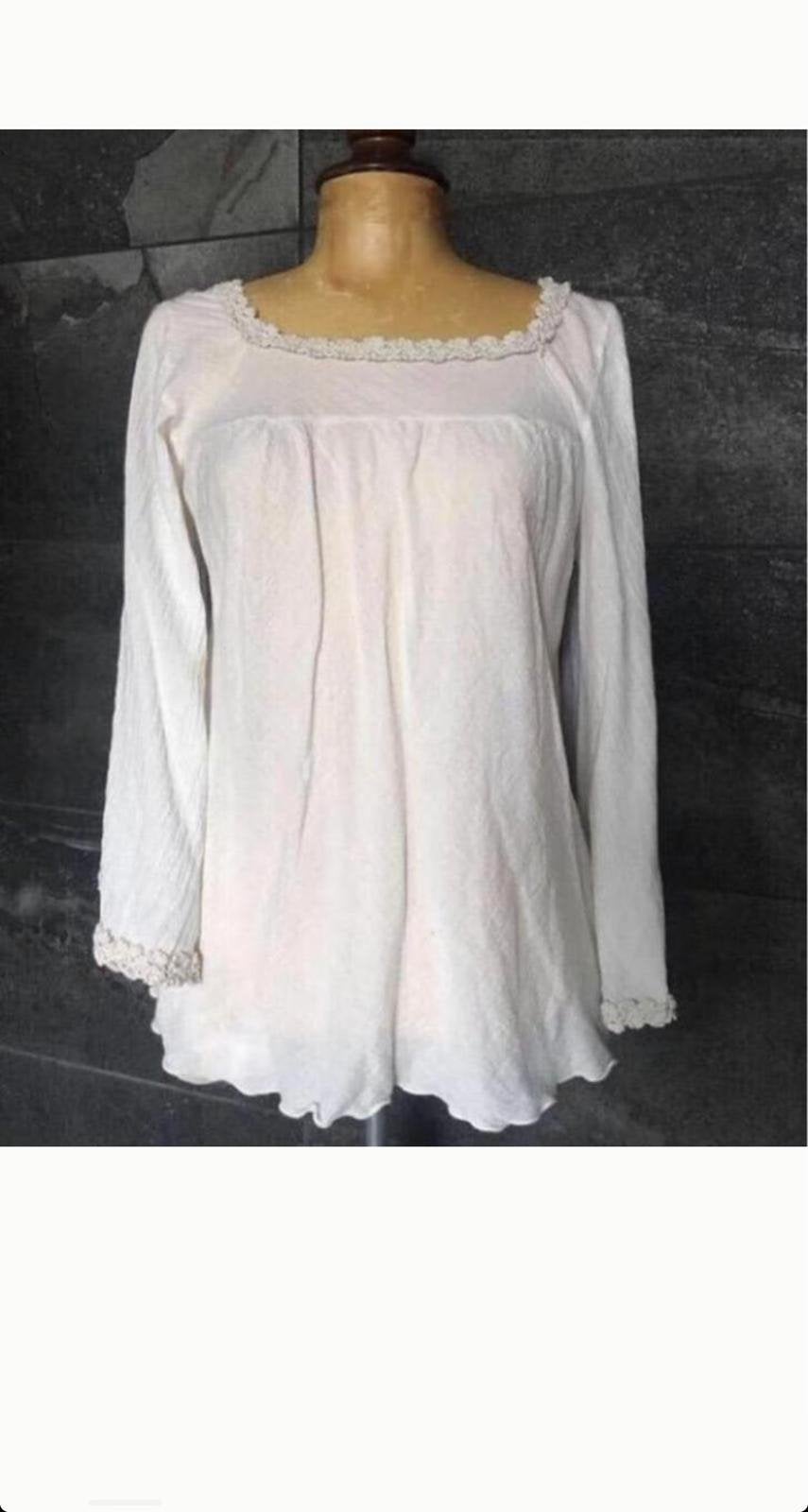 Vintage beige blouse SPOT USA waaier mouwen uniek, Ophalen, Zo goed als nieuw, Maat 36 (S), Beige