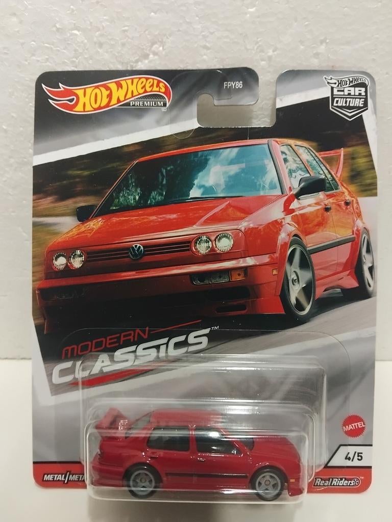 Hot Wheels Volkswagen Jetta MK 3 rood Real Riders 3INCH, Ophalen of Verzenden, Zo goed als nieuw, Auto
