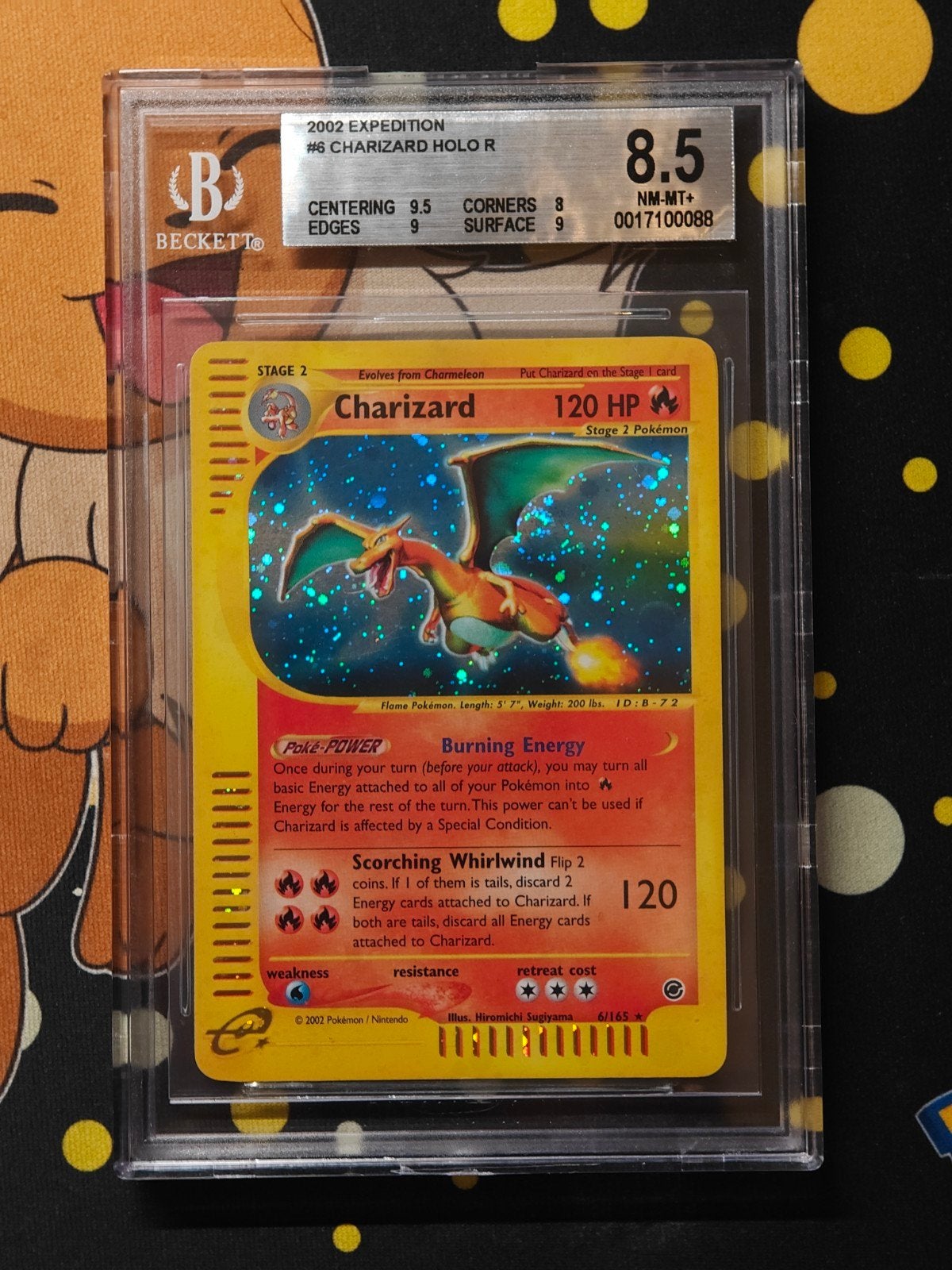 Charizard 6 expedition BGS 8.5 slab PSA, Ophalen, Zo goed als nieuw