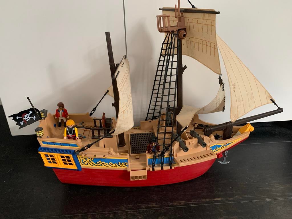 Playmobil Piratenschip met figuren en accessoires, Kinderen en Baby's, Speelgoed | Playmobil, Ophalen of Verzenden, Gebruikt, Complete set