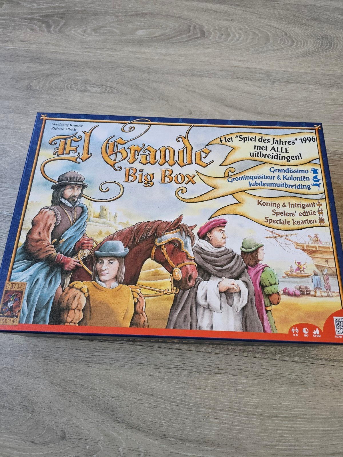 El Grande Big Box - Spiel des Jahres '96 met uitbreidi, Hobby en Vrije tijd, Drie of vier spelers, Ophalen of Verzenden, Zo goed als nieuw