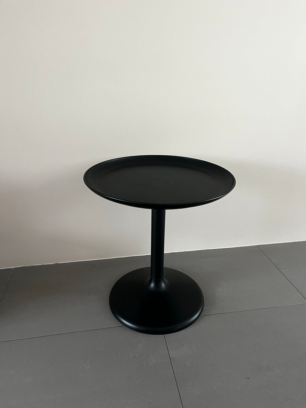 IKEA PS Bijzettafel zwart - Afneembaar blad 50 cm, Minder dan 55 cm, Gebruikt, Metaal of Aluminium, Rond