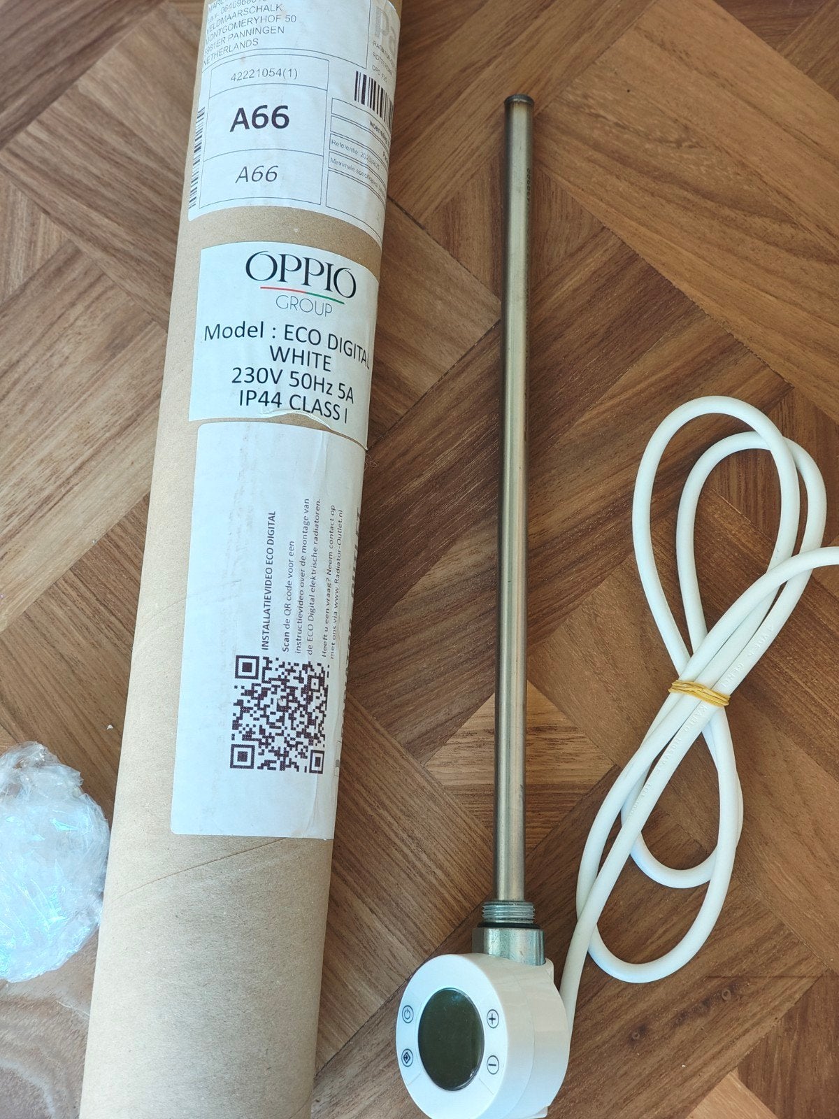 Oppio Eco Digital Wit IP44 Klasse 1 Verwarmings Radiator, Ophalen of Verzenden, Nieuw, Radiator