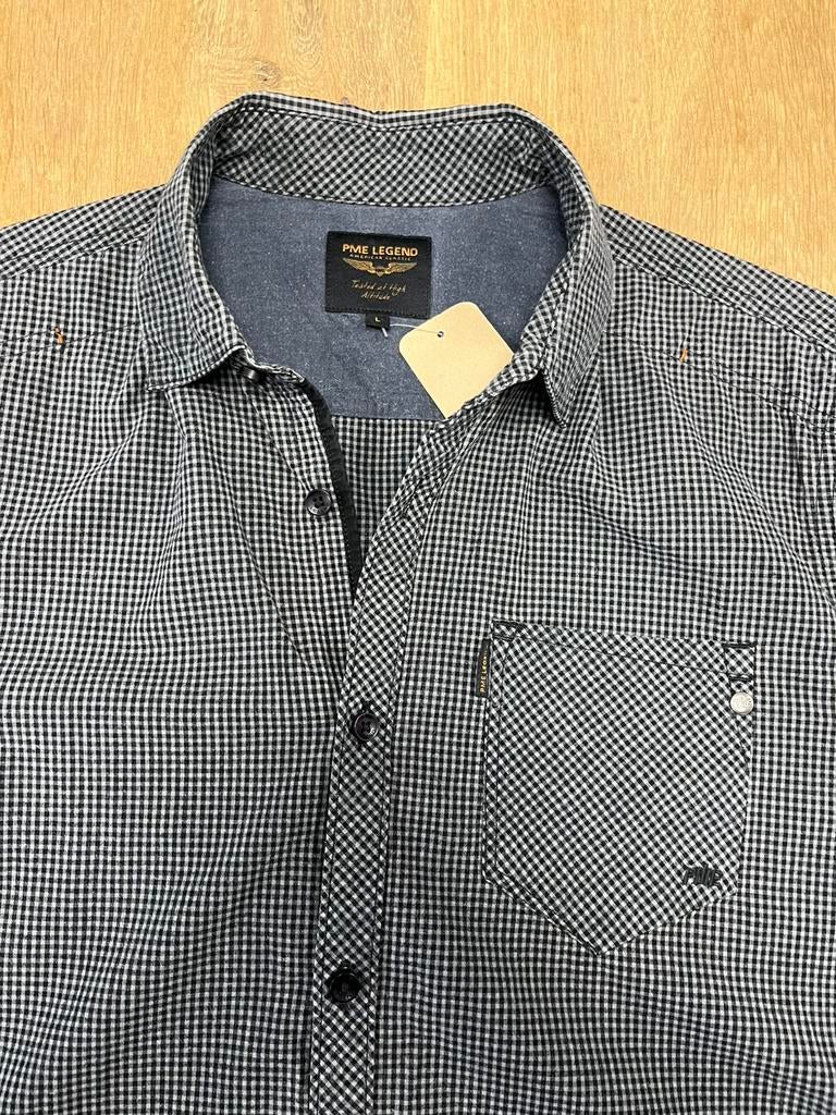 PME Legend overhemd met leuke print - Maat L, Ophalen of Verzenden, Zo goed als nieuw, Zwart, Halswijdte 41/42 (L)