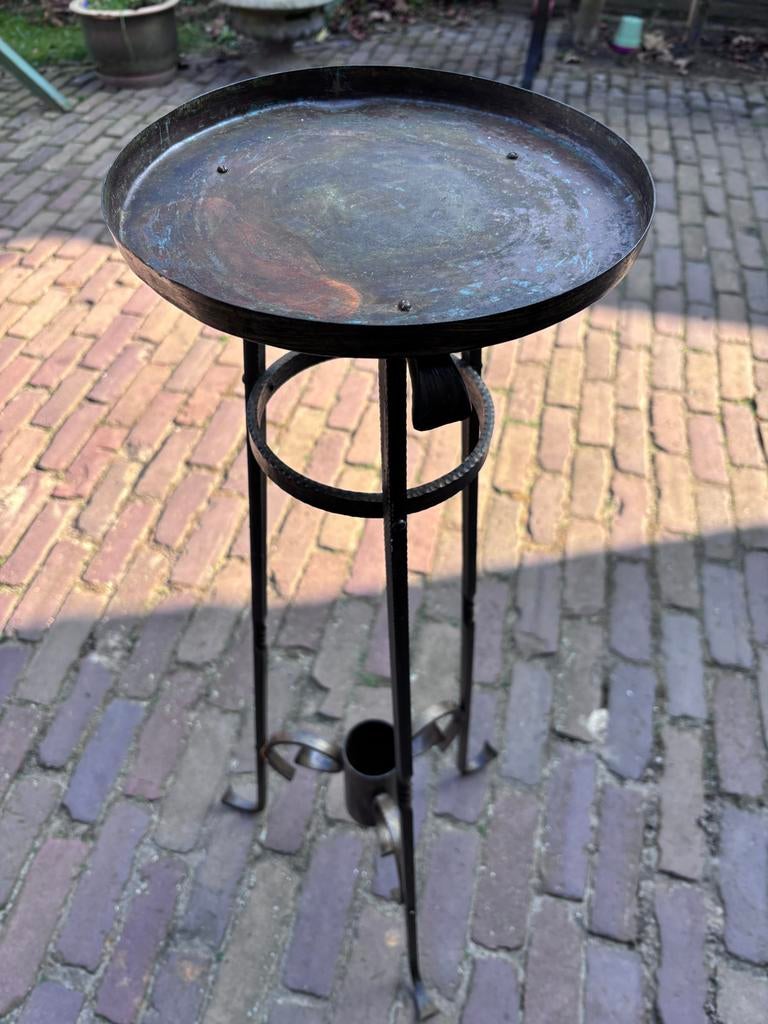 Antieke Kaarsenstandaard uit Klooster - Smeedijzer, Ophalen of Verzenden, Overige materialen