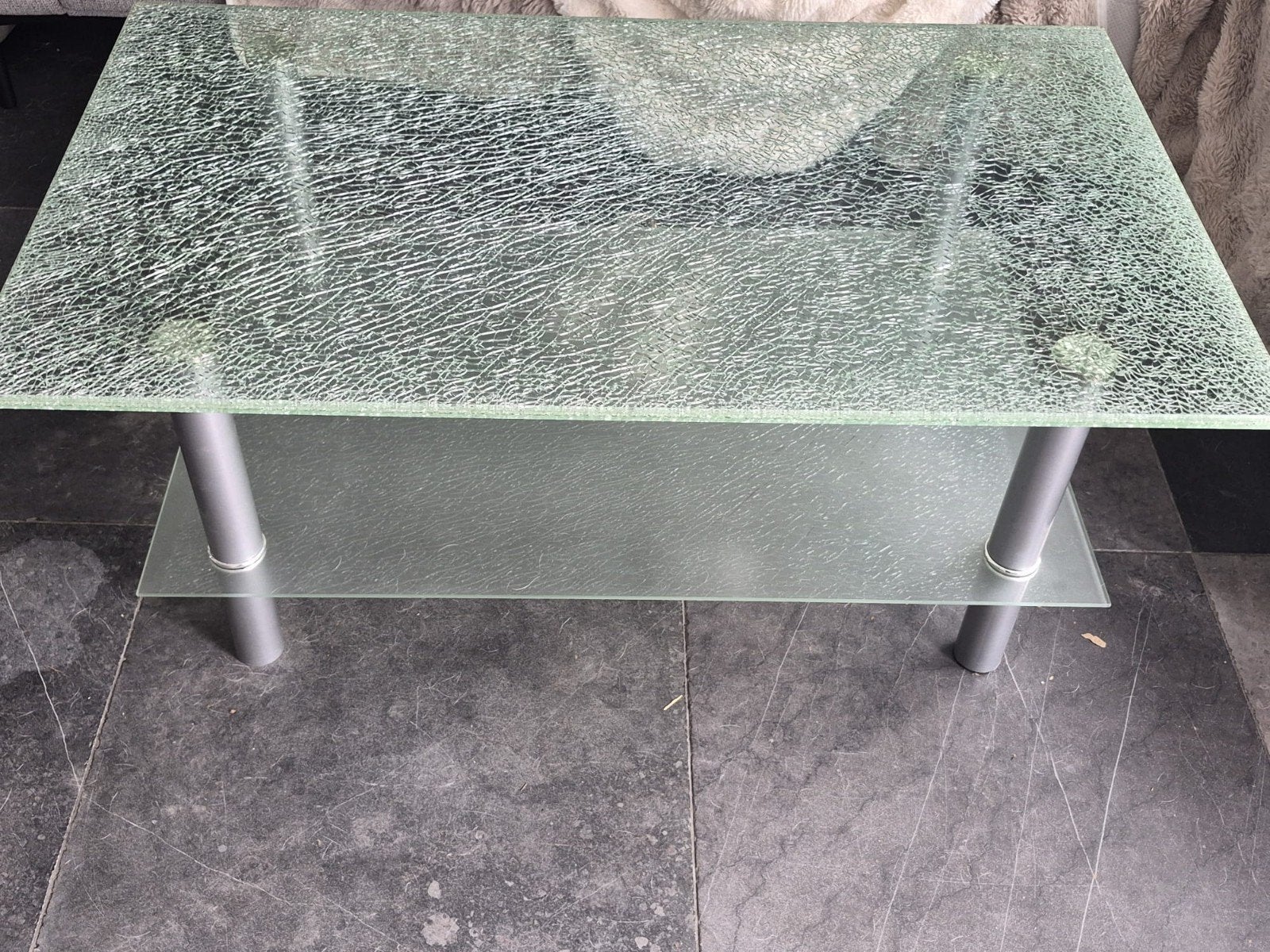 Glazen salontafel, Huis en Inrichting, Gebruikt, 100 tot 150 cm, Glas, 50 tot 100 cm