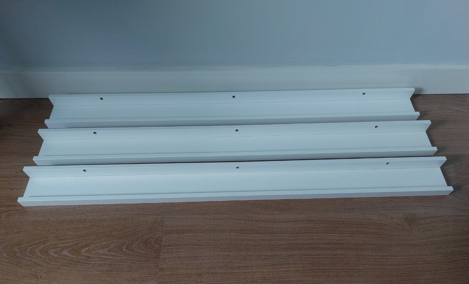 3x Witte fotoplank / boekenplank - 115cm (IKEA - RIBBA), Ophalen, Gebruikt