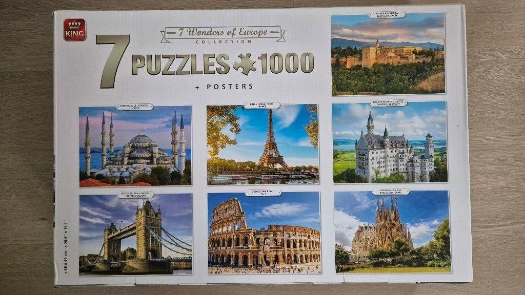 puzzel:  7sts in doos, ongebruikt, Ophalen of Verzenden, 500 t/m 1500 stukjes, Nieuw, Legpuzzel
