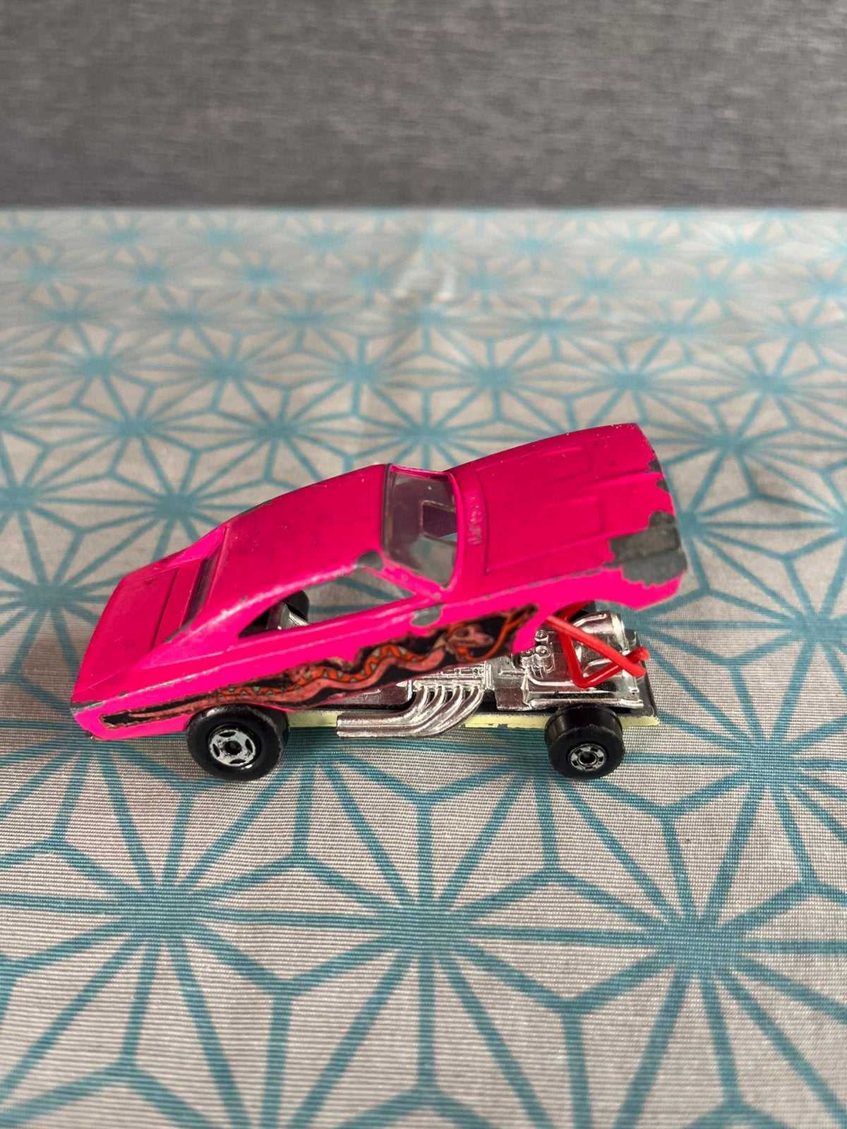 Vintage Matchbox Superfast No. 70 Dodge Dragster (‘71)- Roze, Hobby en Vrije tijd, Modelauto's | Overige schalen, Ophalen of Verzenden