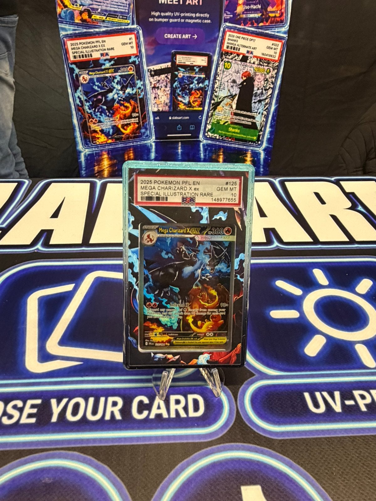 Charizard phantasmal Extended Art PSA UV-printed bumperguard, Ophalen of Verzenden, Nieuw