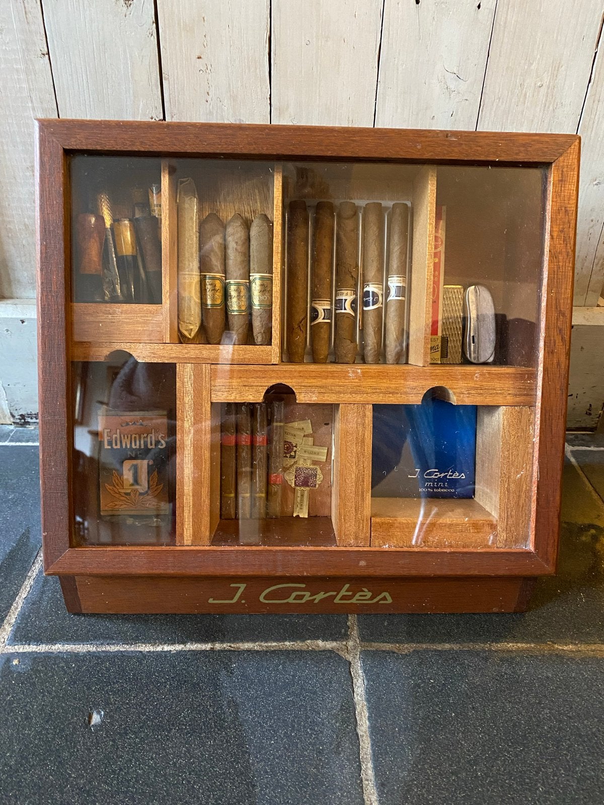 J. Cortès Sigaren Display - Plexiglas & Hout, Verzamelen, Gebruikt, Ophalen of Verzenden, Nvt, Nvt