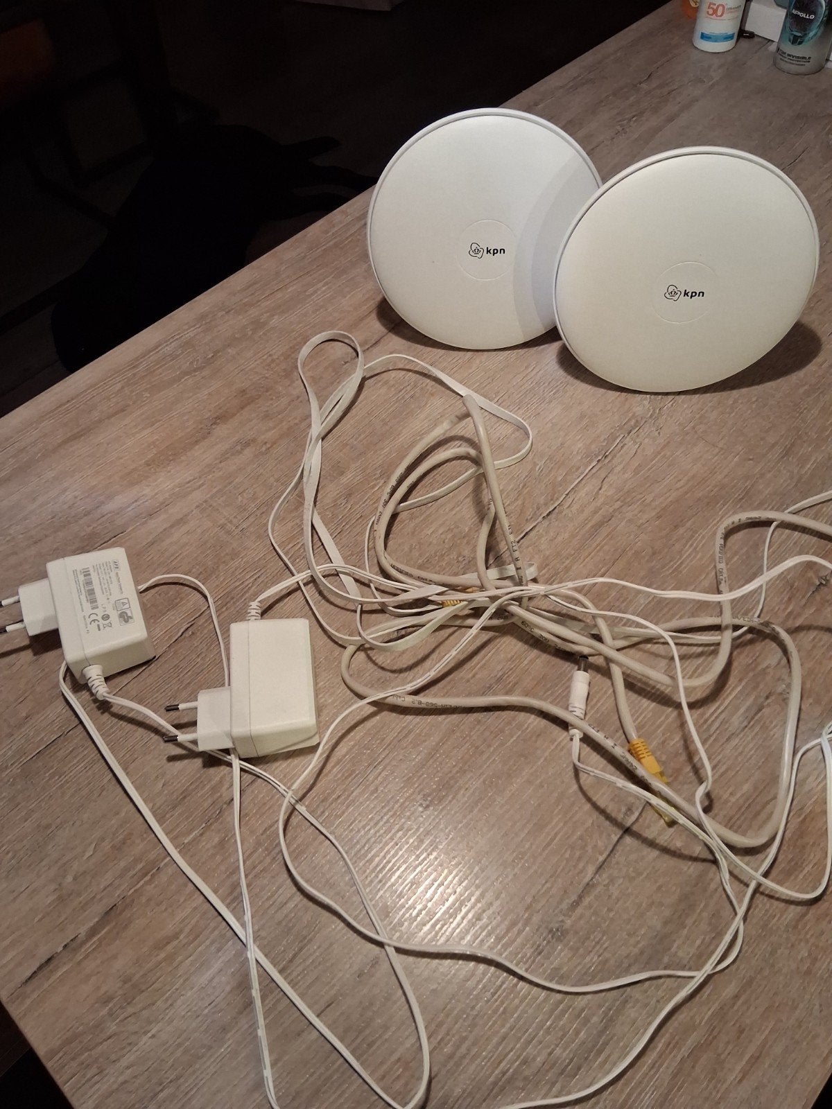 KPN SuperWifi punten (2 stuks) met adapters en kabels, Ophalen, Gebruikt, KPN