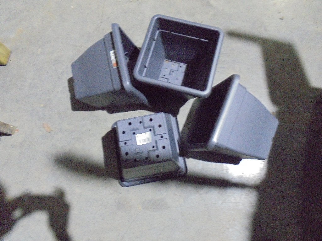 bloembak grijs, Kunststof, Minder dan 30 cm, Minder dan 60 cm, Vierkant