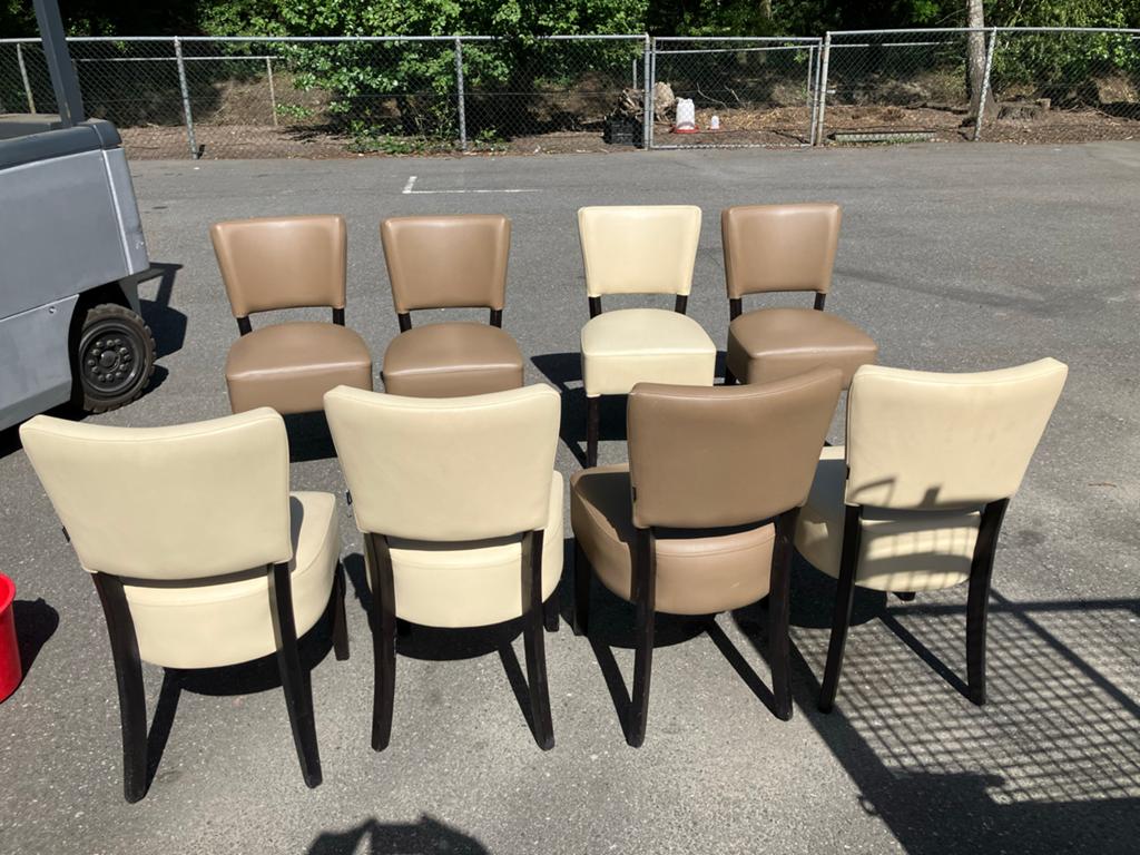 8 gebruikte Lisa Rome horeca stoelen - Tegen elk aannemelijk, Overige materialen, Gebruikt, Overige kleuren, Ophalen of Verzenden