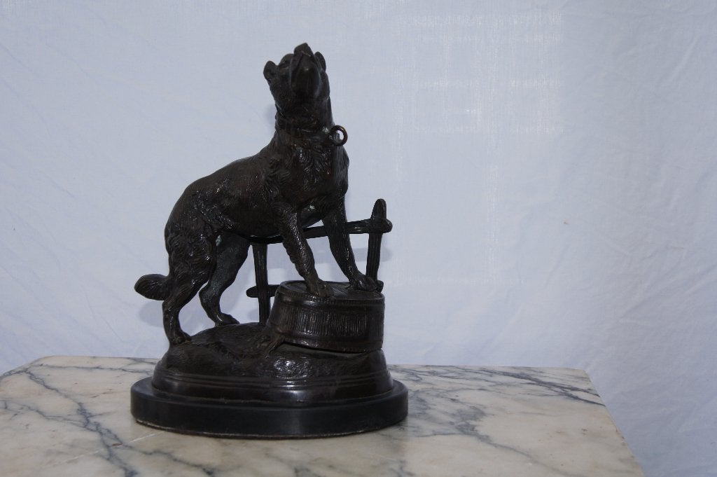Hond ( Charles Valton, Ophalen of Verzenden, Brons, Beeld