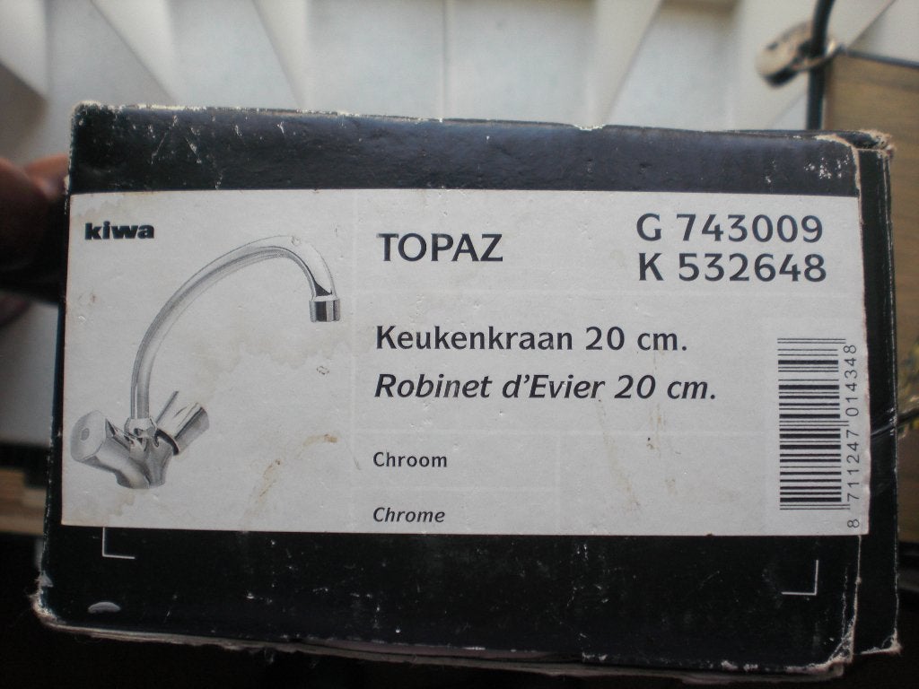 Kiwa Keuken Kraan chroom, Ophalen, Nieuw, Chroom, Overige typen
