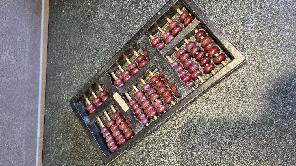 Vintage Abacus, Chinees telraam, 24x12 cm. T8, Tweedehands verkoop, Tweedehands verkoop, Gebruikt, Ophalen of Verzenden