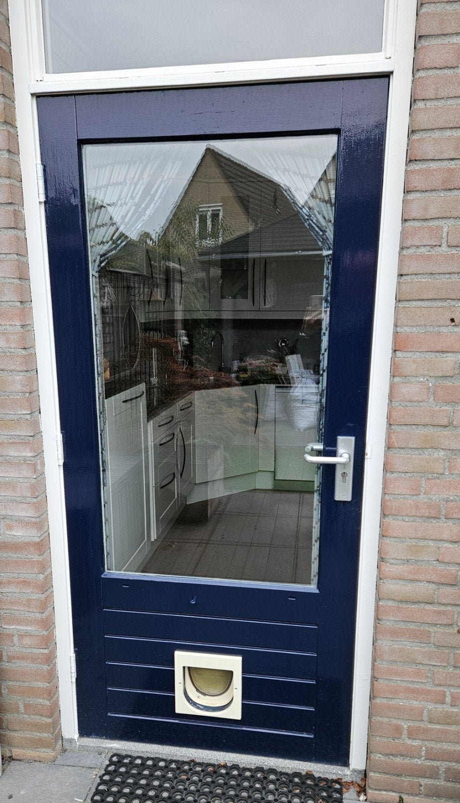 Achterdeur hardhout, Gebruikt, Deurkozijn, 150 tot 225 cm, Hout