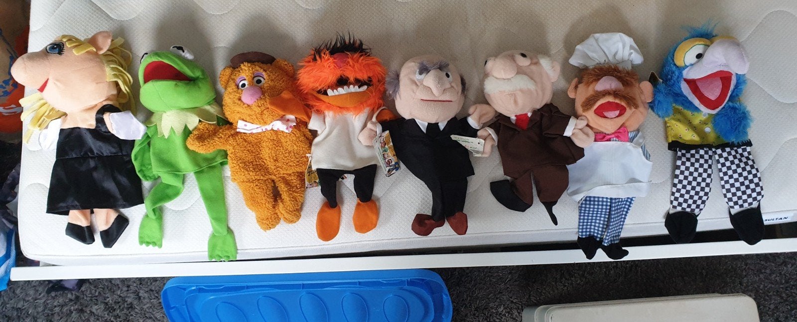 Muppets handpoppen set - Kermit, Miss Piggy, Fozzie en meer!, Ophalen of Verzenden, Zo goed als nieuw