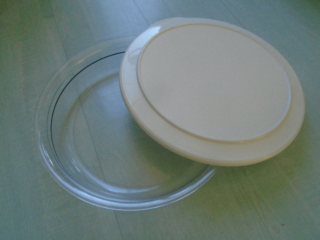taartschaal/ vlaaienschaal, tupperware 2L, Ophalen of Verzenden, Zo goed als nieuw, Blauw, Overige typen