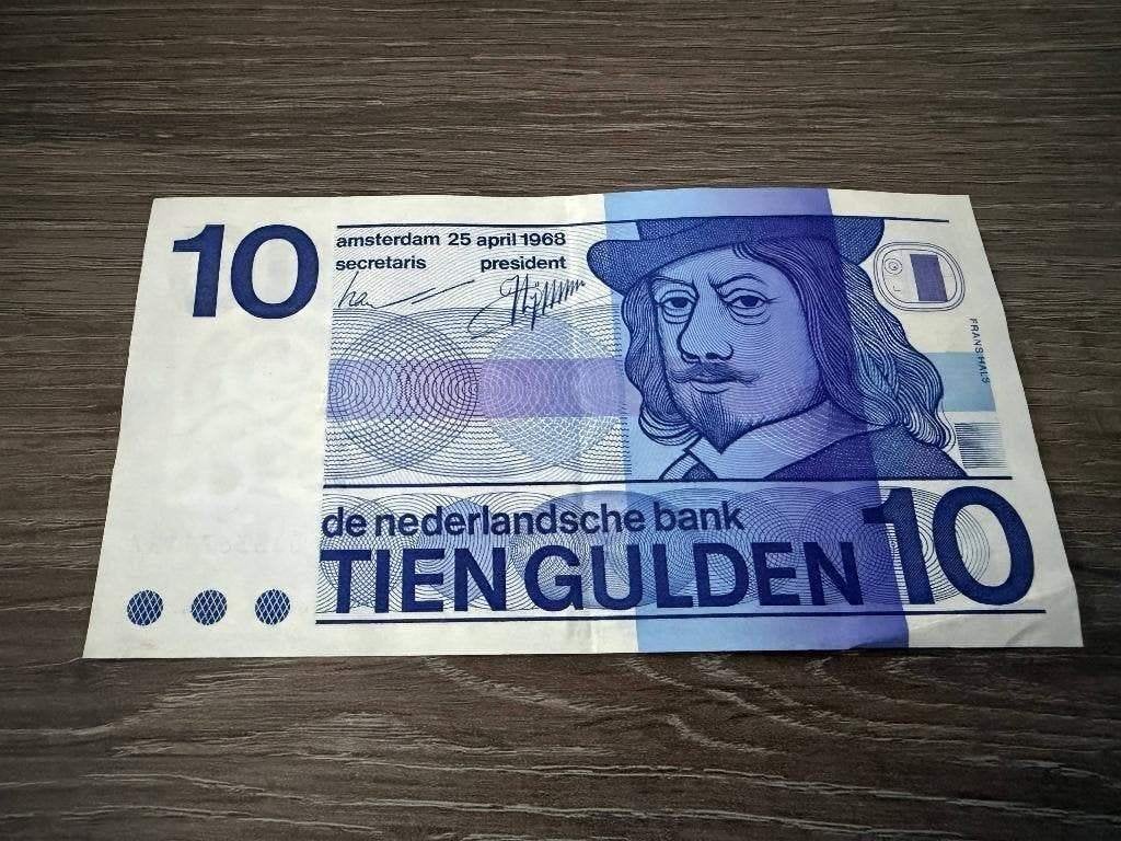 Net biljet 10 gulden Frans Hals 1968, met bullseye, Postzegels en Munten, Bankbiljetten | Nederland, Ophalen of Verzenden, 10 gulden