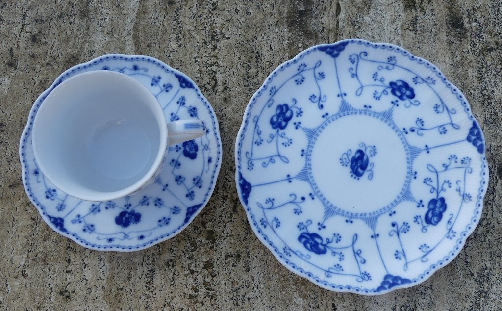 Christine Holm Echt Cobalt : Kop en Schotel met Dessert Bord, Overige merken, Klassiek, Nieuw, Ophalen of Verzenden