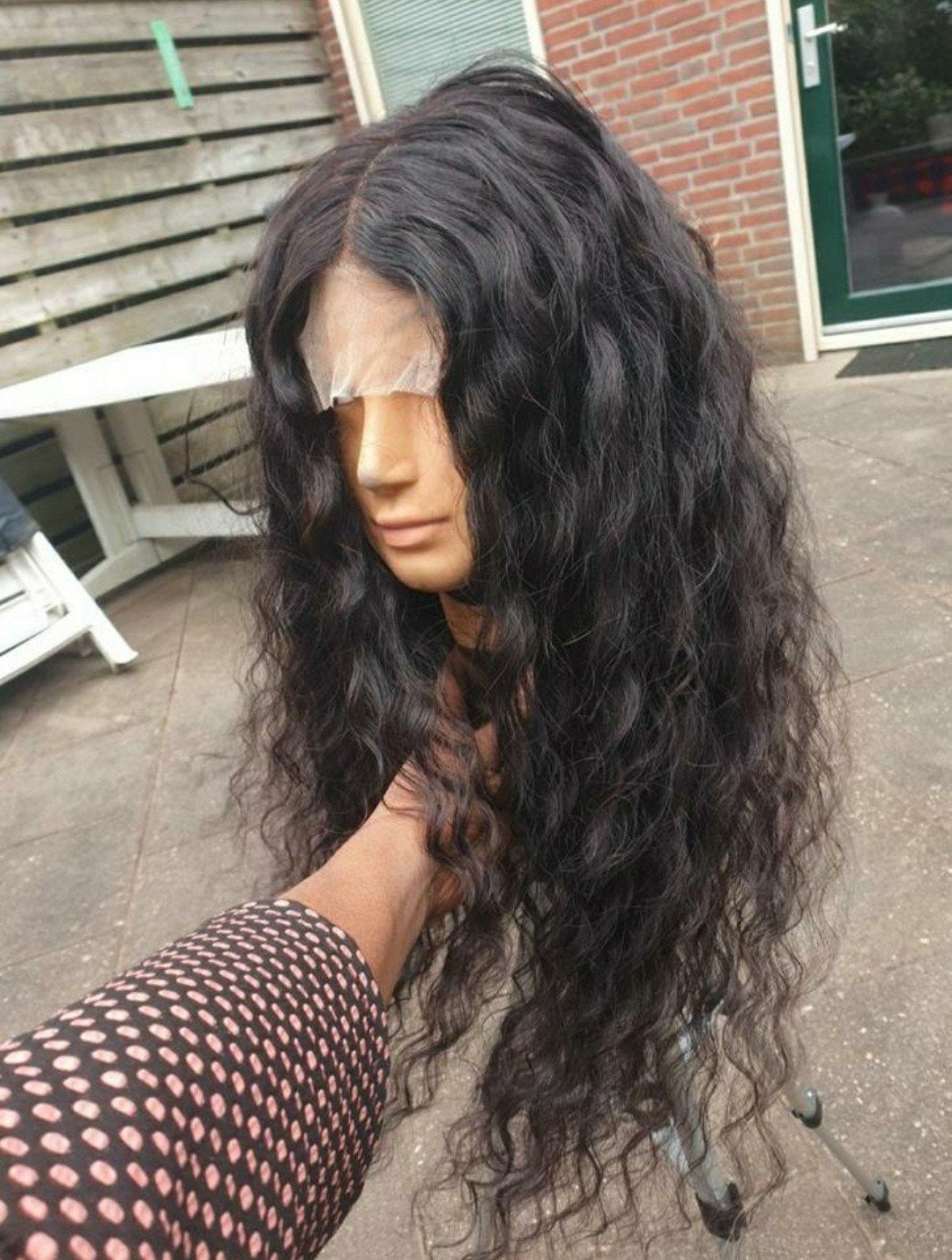 100%Real Ramy Raw human hair wig., Ophalen of Verzenden, Nieuw, Pruik of Haarverlenging